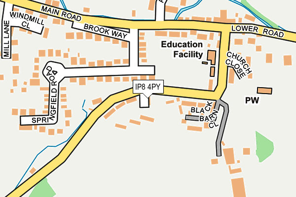 IP8 4PY map - OS OpenMap – Local (Ordnance Survey)