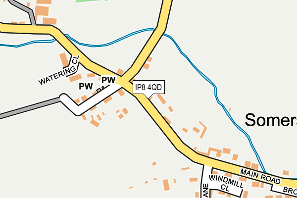 IP8 4QD map - OS OpenMap – Local (Ordnance Survey)