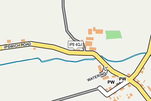 IP8 4QJ map - OS OpenMap – Local (Ordnance Survey)