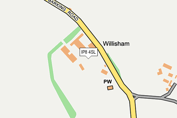 IP8 4SL map - OS OpenMap – Local (Ordnance Survey)