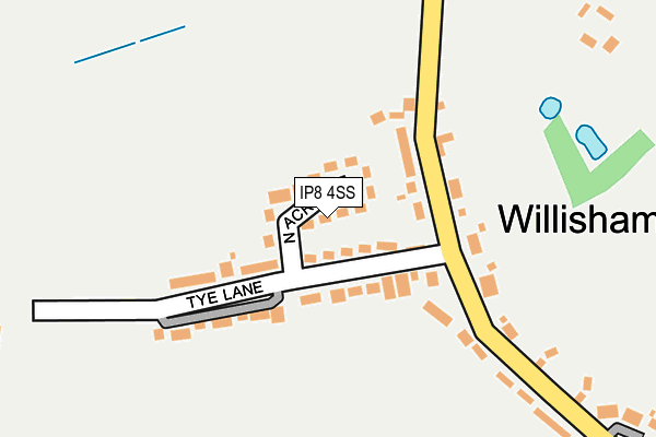 IP8 4SS map - OS OpenMap – Local (Ordnance Survey)