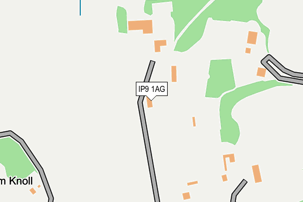 IP9 1AG map - OS OpenMap – Local (Ordnance Survey)