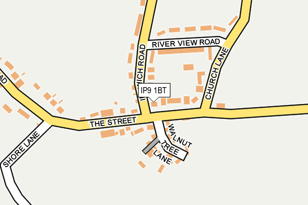 IP9 1BT map - OS OpenMap – Local (Ordnance Survey)