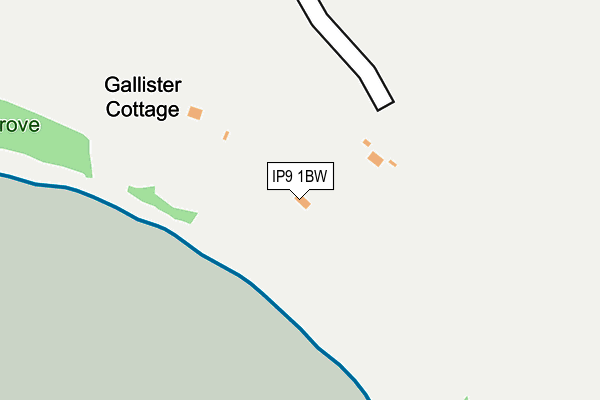 IP9 1BW map - OS OpenMap – Local (Ordnance Survey)