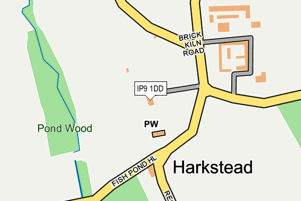 IP9 1DD map - OS OpenMap – Local (Ordnance Survey)