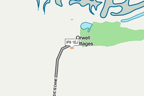 IP9 1EJ map - OS OpenMap – Local (Ordnance Survey)