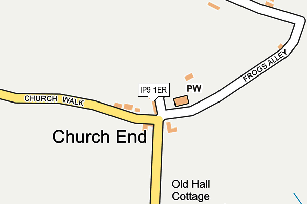 IP9 1ER map - OS OpenMap – Local (Ordnance Survey)