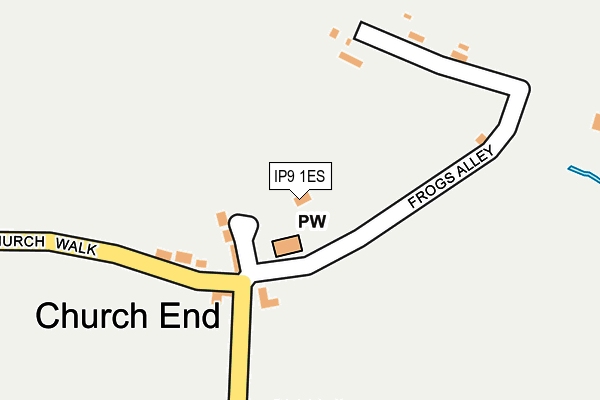 IP9 1ES map - OS OpenMap – Local (Ordnance Survey)