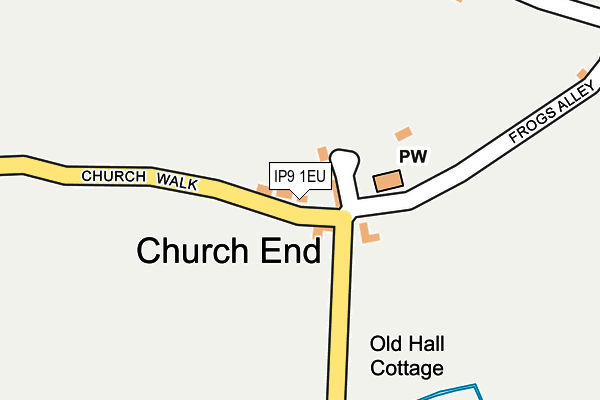 IP9 1EU map - OS OpenMap – Local (Ordnance Survey)