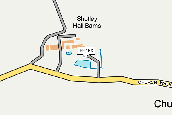 IP9 1EX map - OS OpenMap – Local (Ordnance Survey)