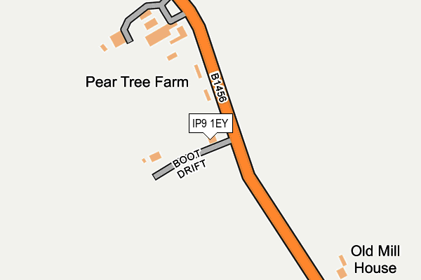 IP9 1EY map - OS OpenMap – Local (Ordnance Survey)