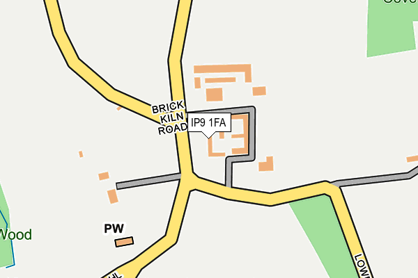 IP9 1FA map - OS OpenMap – Local (Ordnance Survey)