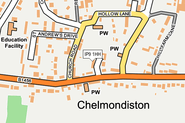 IP9 1HH map - OS OpenMap – Local (Ordnance Survey)