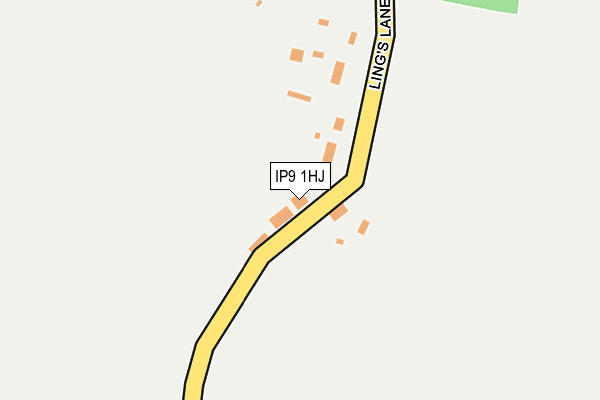 IP9 1HJ map - OS OpenMap – Local (Ordnance Survey)