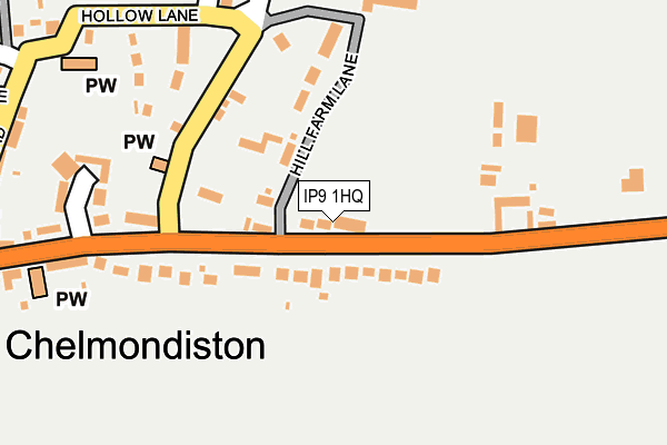 IP9 1HQ map - OS OpenMap – Local (Ordnance Survey)