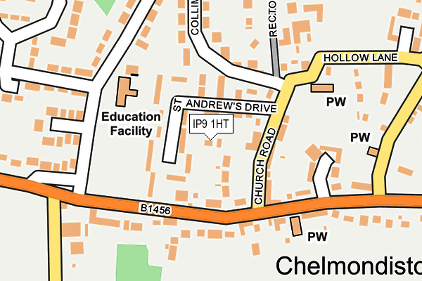 IP9 1HT map - OS OpenMap – Local (Ordnance Survey)