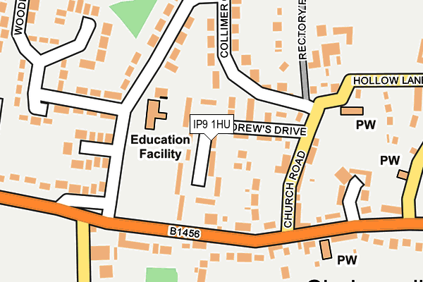 IP9 1HU map - OS OpenMap – Local (Ordnance Survey)