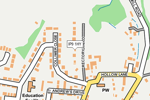 IP9 1HY map - OS OpenMap – Local (Ordnance Survey)