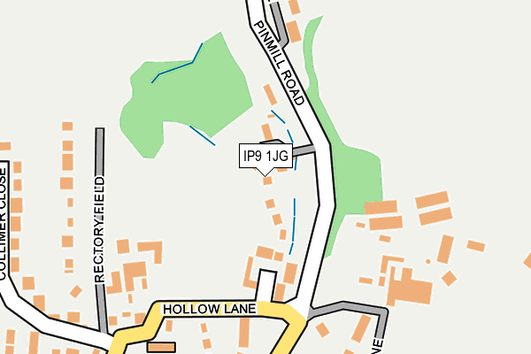 IP9 1JG map - OS OpenMap – Local (Ordnance Survey)