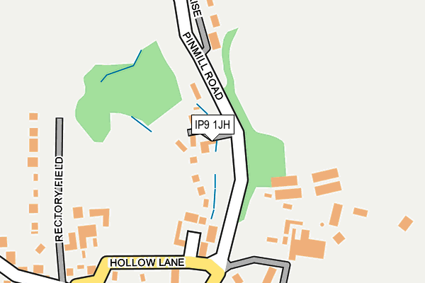 IP9 1JH map - OS OpenMap – Local (Ordnance Survey)