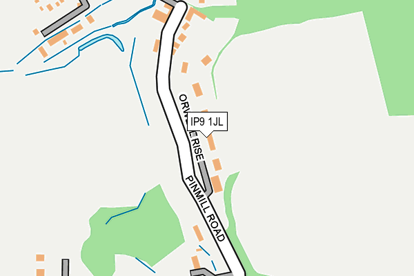 IP9 1JL map - OS OpenMap – Local (Ordnance Survey)