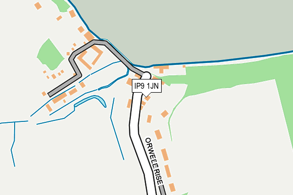 IP9 1JN map - OS OpenMap – Local (Ordnance Survey)