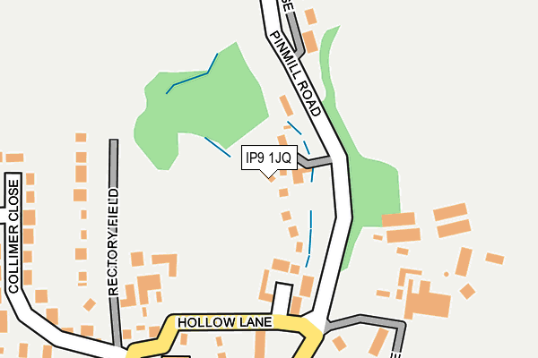 IP9 1JQ map - OS OpenMap – Local (Ordnance Survey)