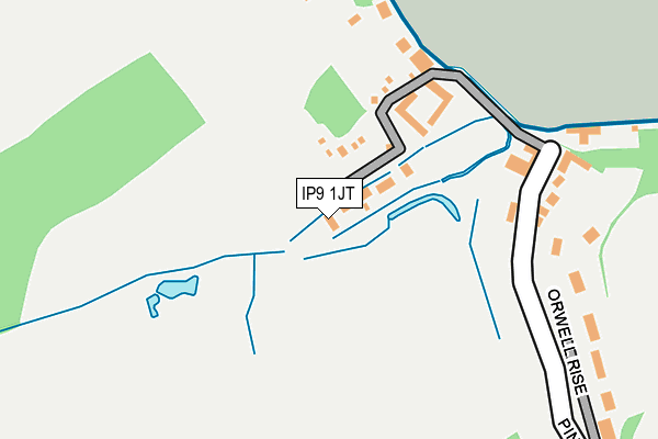 IP9 1JT map - OS OpenMap – Local (Ordnance Survey)