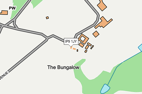 IP9 1JY map - OS OpenMap – Local (Ordnance Survey)