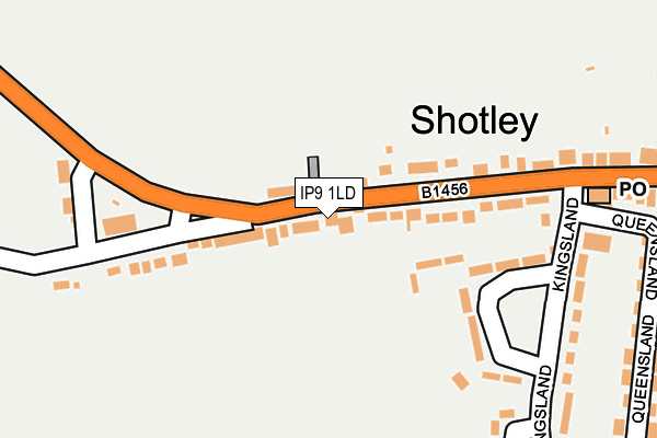 IP9 1LD map - OS OpenMap – Local (Ordnance Survey)