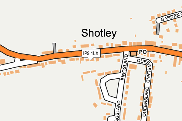 IP9 1LX map - OS OpenMap – Local (Ordnance Survey)