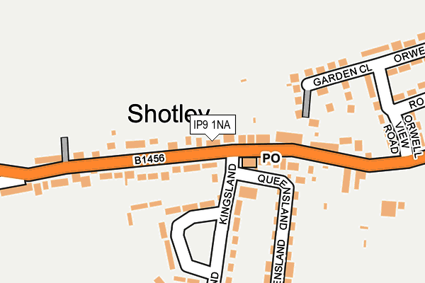 IP9 1NA map - OS OpenMap – Local (Ordnance Survey)