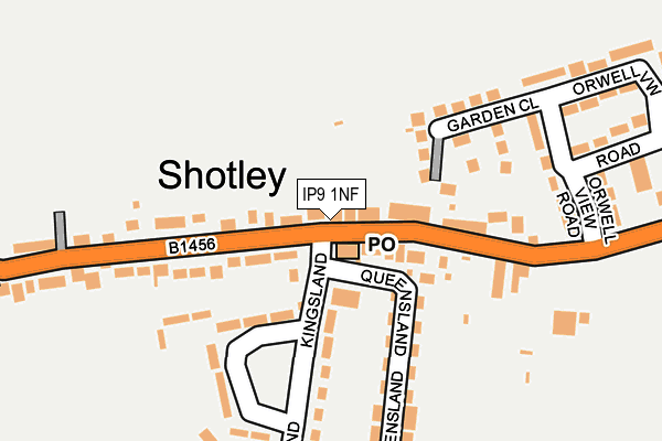 IP9 1NF map - OS OpenMap – Local (Ordnance Survey)