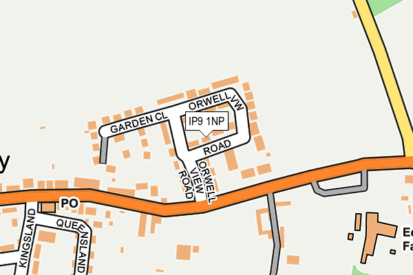 IP9 1NP map - OS OpenMap – Local (Ordnance Survey)