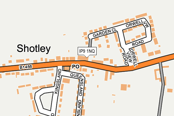 IP9 1NQ map - OS OpenMap – Local (Ordnance Survey)