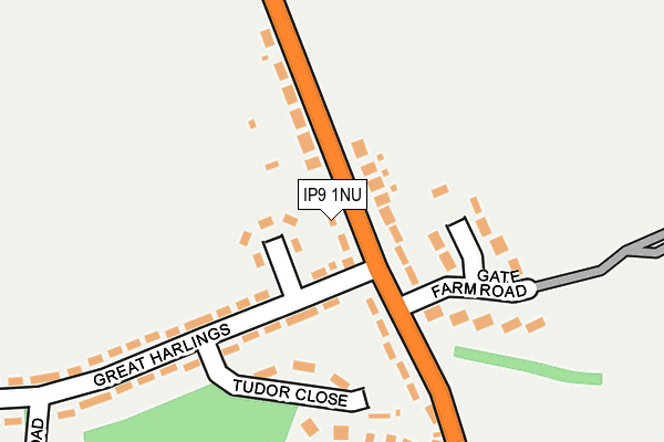 IP9 1NU map - OS OpenMap – Local (Ordnance Survey)