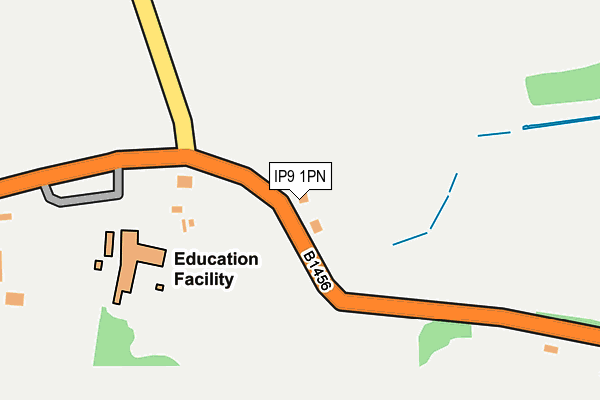 IP9 1PN map - OS OpenMap – Local (Ordnance Survey)