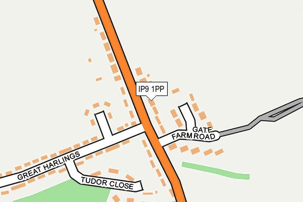 IP9 1PP map - OS OpenMap – Local (Ordnance Survey)