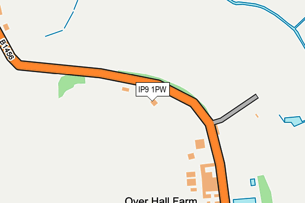 IP9 1PW map - OS OpenMap – Local (Ordnance Survey)