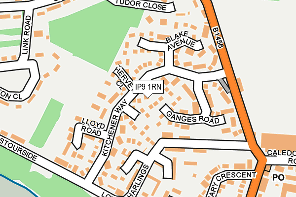 IP9 1RN map - OS OpenMap – Local (Ordnance Survey)