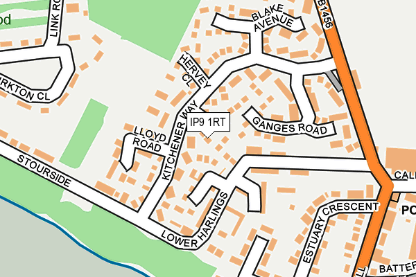 IP9 1RT map - OS OpenMap – Local (Ordnance Survey)