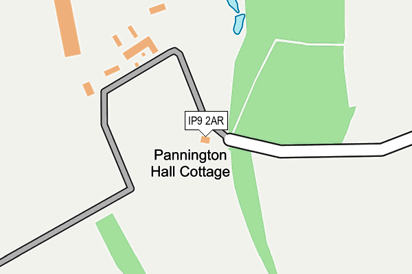 IP9 2AR map - OS OpenMap – Local (Ordnance Survey)