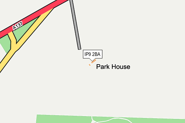 IP9 2BA map - OS OpenMap – Local (Ordnance Survey)