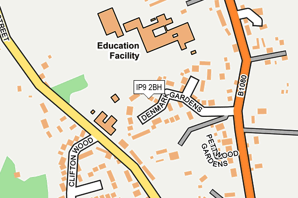 IP9 2BH map - OS OpenMap – Local (Ordnance Survey)