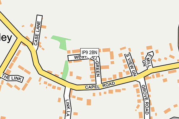 IP9 2BN map - OS OpenMap – Local (Ordnance Survey)