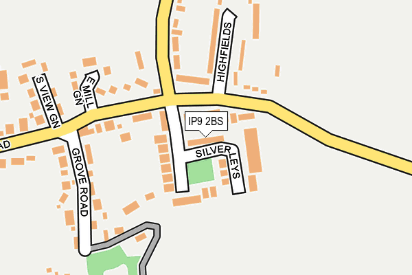 IP9 2BS map - OS OpenMap – Local (Ordnance Survey)