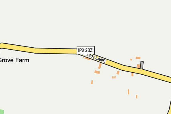 IP9 2BZ map - OS OpenMap – Local (Ordnance Survey)