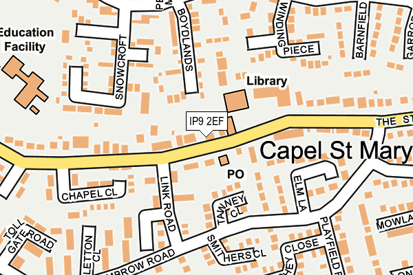 IP9 2EF map - OS OpenMap – Local (Ordnance Survey)