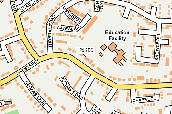 IP9 2EQ map - OS OpenMap – Local (Ordnance Survey)