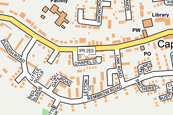IP9 2ES map - OS OpenMap – Local (Ordnance Survey)